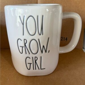 Rae Dunn White 'You Grow, Girl' Mug